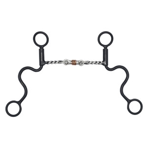 Showman Long Shank Twisted Mouth Bit w/ Copper Joints Showman Long Shank Twisted Mouth Bit w/ Copper Joints