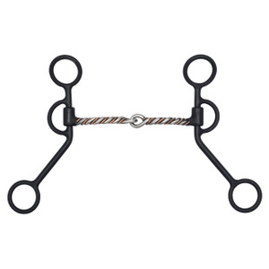 Showman Argentine Shank Bit w/ Twisted Copper Mouthpiece Showman Argentine Shank Bit w/ Twisted Copper Mouthpiece