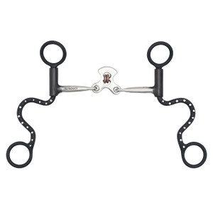 Showman Double Joint Copper Roller Silver Dotted Shank Bit Showman Double Joint Copper Roller Silver Dotted Shank Bit