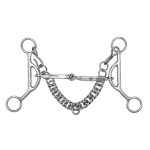 Showman Smooth Single Jointed Gag Bit Showman Smooth Single Jointed Gag Bit