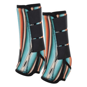 Showman Teal Serape Elite Equine Sports Medicine Boots Showman Teal Serape Elite Equine Sports Medicine Boots