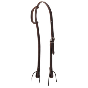 Dark Oiled Premium Harness Leather Single Ear Headstall
