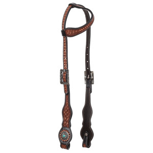 Showman Argentina Cow Leather Regal Loop Single Ear Headstall