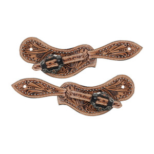 Showman Ladies Meadow Leather Spur Straps