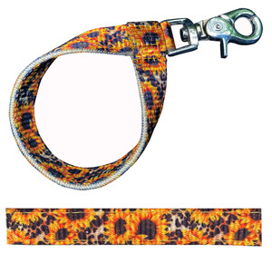 Showman Nylon Sunflower & Cheetah Print Tie Down Keeper
