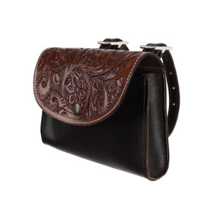 Showman Floral Leather Pommel Pouch Showman Floral Leather Pommel Pouch