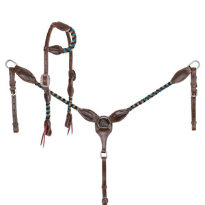 Showman Desert Dawn Mohair Single Ear Headstall & Breast Collar Set
