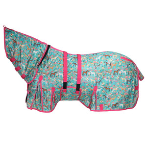 Showman Pasture Posies Mesh Fly Sheet w/ Neck Cover Showman Pasture Posies Mesh Fly Sheet w/ Neck Cover