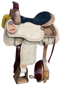 16" Circle S Roper Western Saddle w/ Basket & Floral Tooling 16" Circle S Roper Western Saddle w/ Basket & Floral Tooling