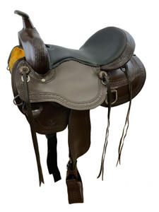 16" Circle S Trail Saddle w/ Wave Print Border 16" Circle S Trail Saddle w/ Wave Print Border