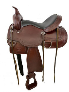 16", 17" Circle S Trail Saddle w/ Wave Print Border