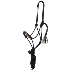 Showman Desert Dawn Mohair Wool Nose Cowboy Knot Halter w/ Lead