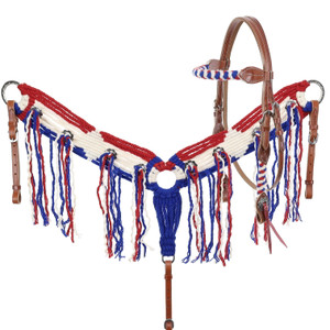 Showman Glory Mohair Browband Headstall & Breast Collar Set Showman Glory Mohair Browband Headstall & Breast Collar Set