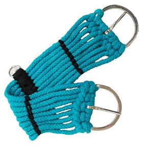 Pony/Mini Teal 9-Strand Western Rope Girth w/ Center D-Rings Pony/Mini Teal 9-Strand Western Rope Girth w/ Center D-Rings
