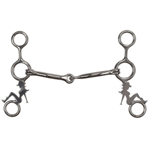 Showman Trailside Cowgirl Stainless Steel JR Cowhorse Bit w/ Smooth Snaffle