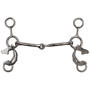 Showman Ironhorse Stainless Steel JR Cowhorse Bit w/ Smooth Snaffle