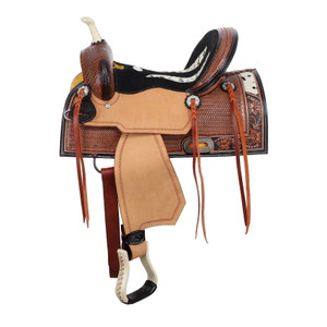 Double T Iris Barrel Style Saddle - 13 Inch Double T Iris Barrel Style Saddle - 13 Inch