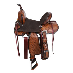 Double T Ivy Barrel Style Saddle - 14, 15 Inch Double T Ivy Barrel Style Saddle - 14, 15 Inch