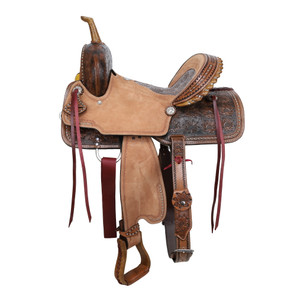 Double T Sunflower Trails Barrel Saddle - 15 Inch Double T Sunflower Trails Barrel Saddle - 15 Inch