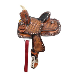 Double T Bronco Belle Youth Barrel Style Saddle - 8 Inch