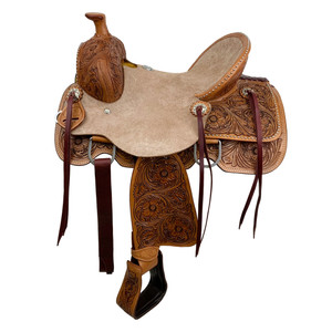 Double T Rustler's Rose Roper Style Saddle - 13 Inch Double T Rustler's Rose Roper Style Saddle - 13 Inch