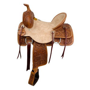 Double T Rustler's Rose Roper Style Saddle - 16 Inch Double T Rustler's Rose Roper Style Saddle - 16 Inch
