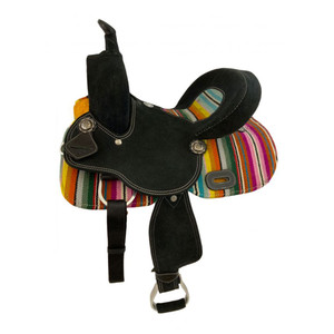 Double T Sundown Serape Youth Barrel Style Saddle - 12 Inch Double T Sundown Serape Youth Barrel Style Saddle - 12 Inch