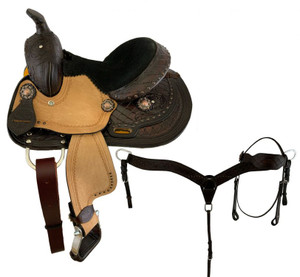10" Double T Pony Saddle Set w/ Diamond Tooling, Roughout Fenders & Skirt