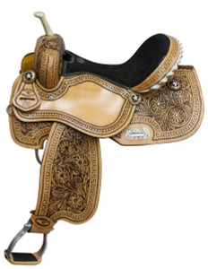 Double T Wildrose Drift Barrel Style Saddle - 14, 15, 16 Inch Double T Wildrose Drift Barrel Style Saddle - 14, 15, 16 Inch
