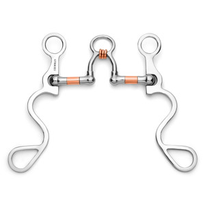 Showman Long S Shank Bit w/ Copper Wrapped Ported Rollers Showman Long S Shank Bit w/ Copper Wrapped Ported Rollers