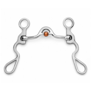 Showman S Shank Bit w/ Smooth Low Port Copper Rollers