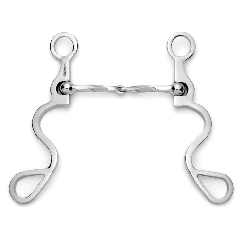 Showman Long S Shank Bit w/ Slow Twist Snaffle