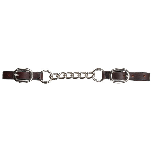 Showman Argentina Cow Leather Curb Chain