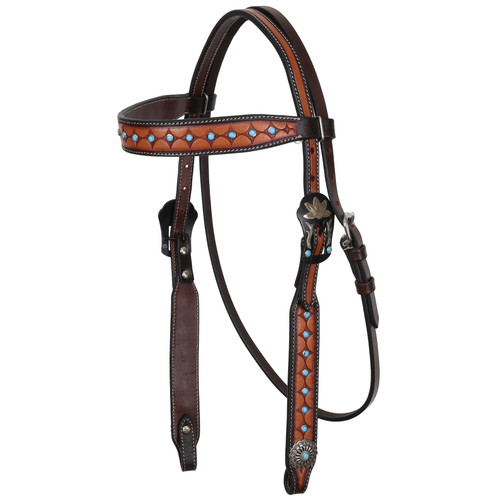 Showman Starlight Argentina Cow Leather Browband Headstall