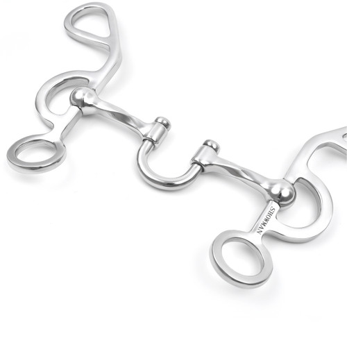 Morso Western Showman 7 Shank - Punta Allevia Lingua Per Cavallo, Acciaio India