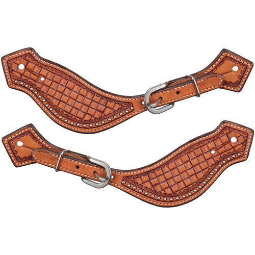 Showman Men's Square Dancer Argentina Cow Leather Spur Straps