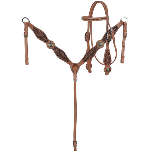 Showman Silverwing Browband Headstall & Breast Collar Set