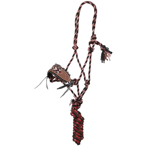 Showman Crimson Mesa Mohair Cowboy Knot Halter w/ Lead