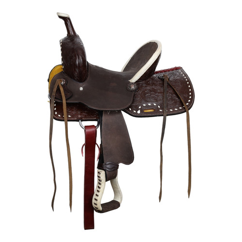 Double T Midnight Cheyenne Barrel Style Saddle - 12 Inch