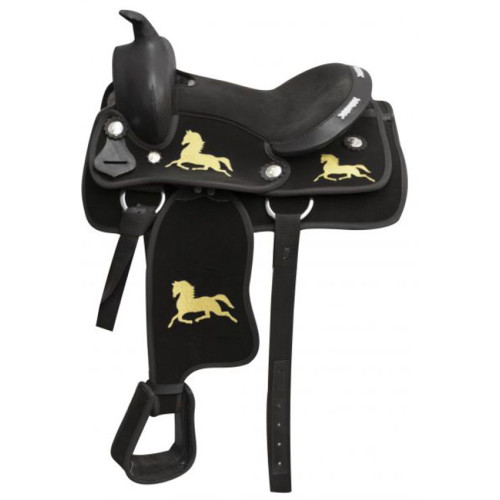 Suede Leather Youth Saddle - 12 Inch