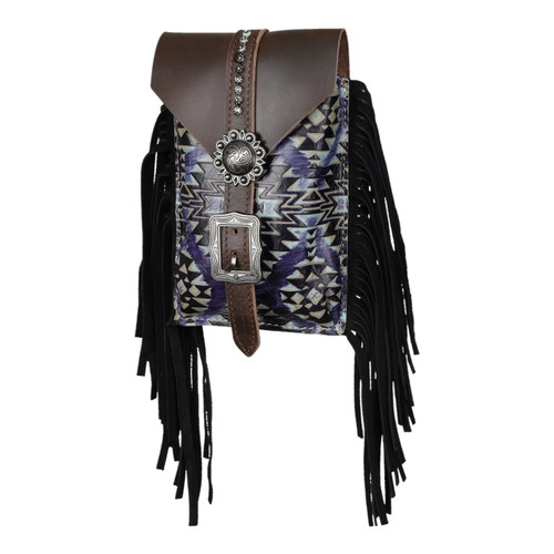 Showman Indigo Aztec Rear Cinch Bag