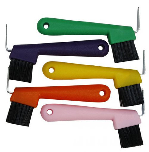 Color Pack of 10 Hoof Picks w/ Brush