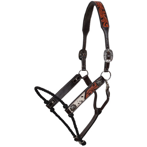 Showman Iris Hybrid Leather Halter