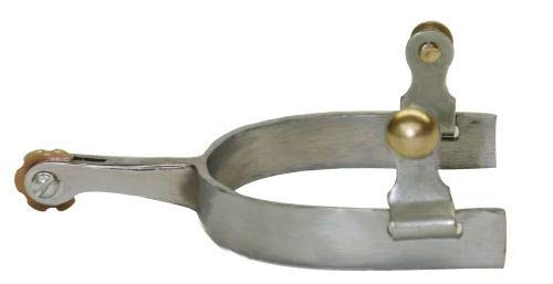 Showman Stainless Steel Spurs w/Brass Rowels & Buttons