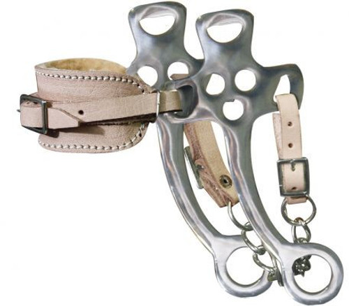 Showman Fleece Lined Hackamore w/  7 1/2" Stainless Steel Cheeks