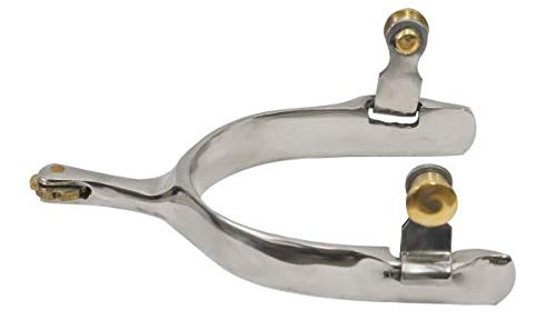 Showman Stainless Steel Horizontal Rowel Spurs