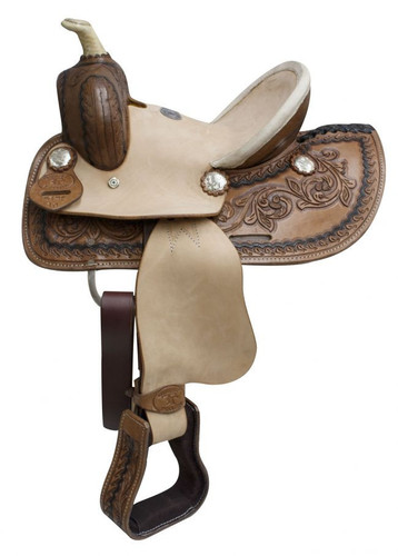 10" Double T Youth Roper Style Saddle w/ Hard Seat