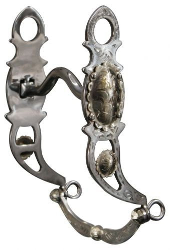 Showman Pony Stainless Steel Bit w/ Fully Engraved Silver & Concho Cheeks