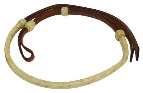 Showman 4' Rawhide Braided Leather Over Under Whip