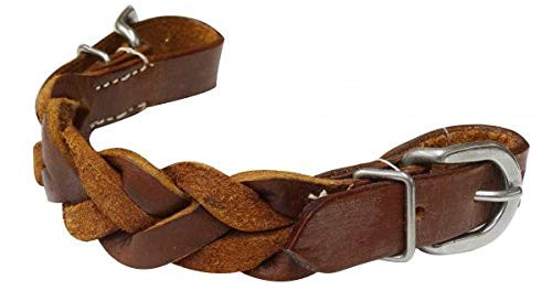 Showman Braided Leather Curb Strap w/ Buckles